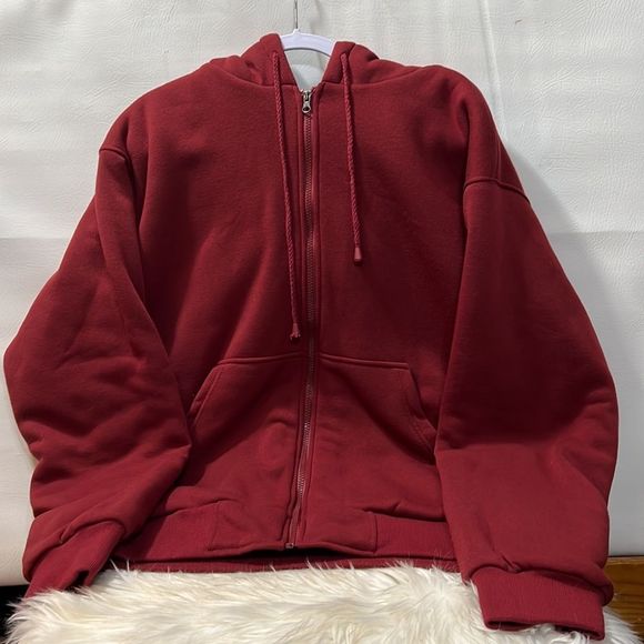 Victory Sportwear Sherpa Hoodie Fully Lined Hood Lined with Sherpa Size Med & XL - Picture 2 of 6